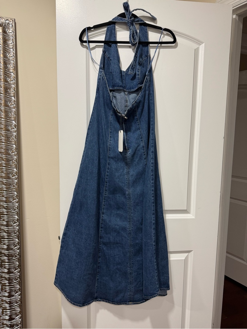 Velvet Heart Denim Halter Midi Dress - 4 - Picture 10 of 10